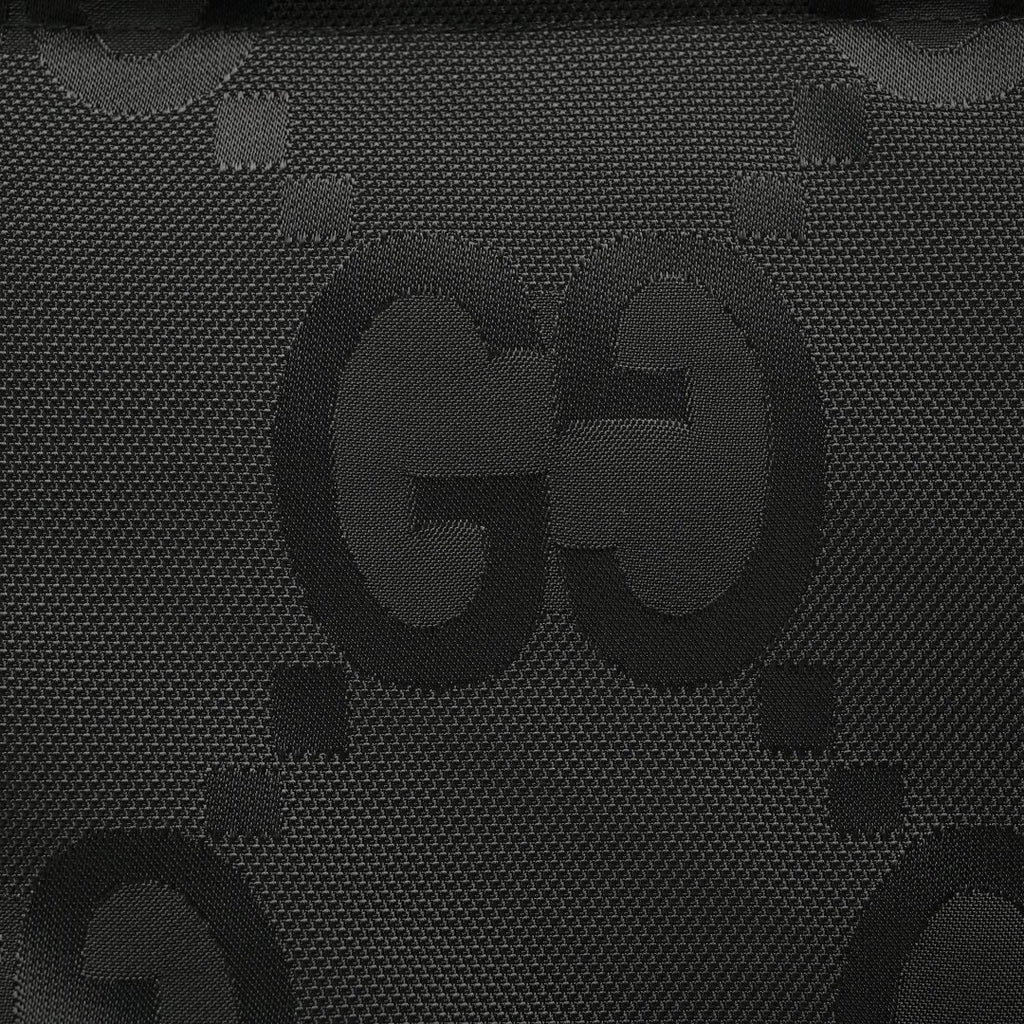 Dark pattern Double G jacquard canvas hooded down jacket