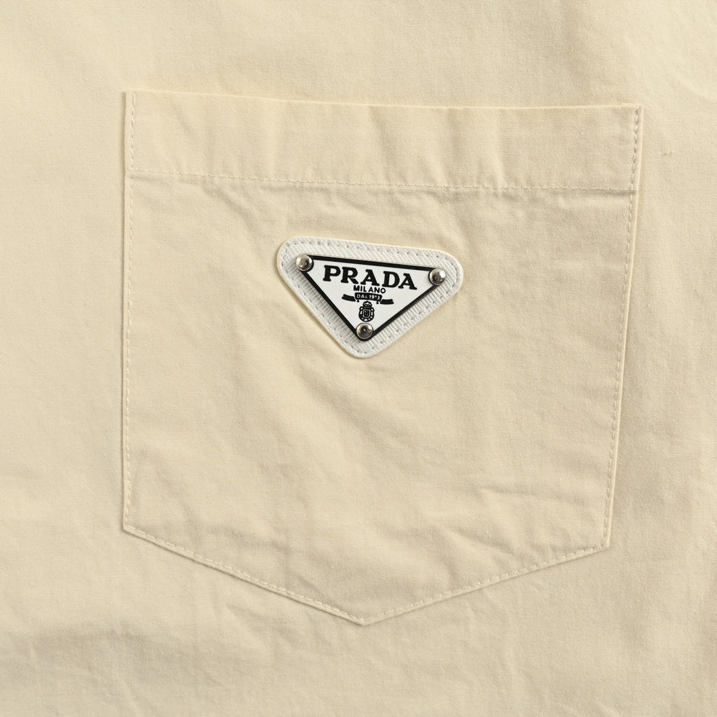 Pocket triangle short sleeve shirt suit