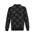 Gradient all-over jacquard logo crew neck sweater