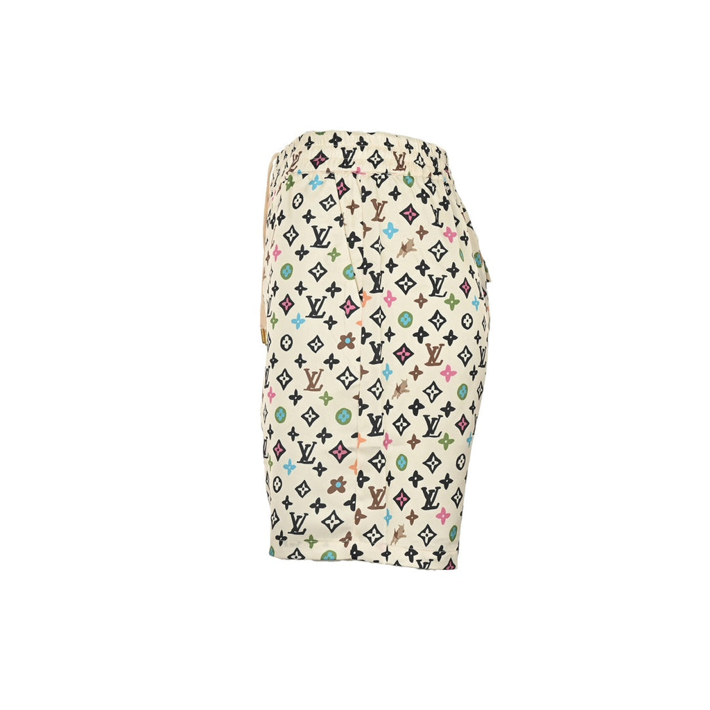 All-over printed silk short-sleeved shirt