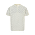 flocked checkerboard short sleeves