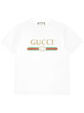 ripped effect logo print T-shirt