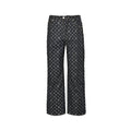 24Fw Heavy duty full print jacquard pearl button straight leg jeans