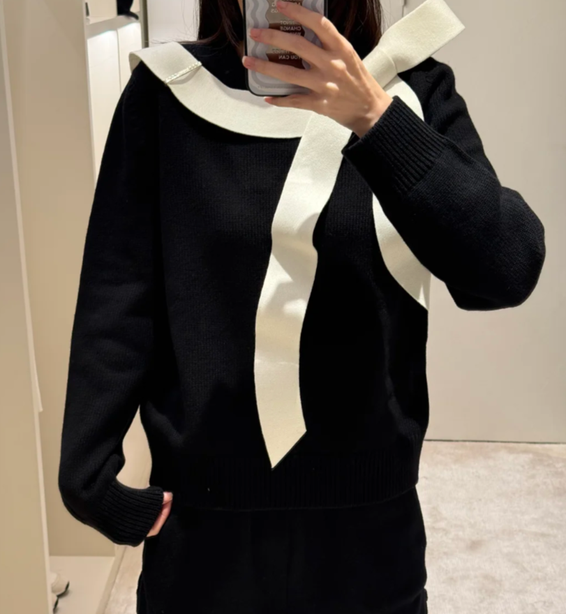 Pullover Bow Knit Sweater
