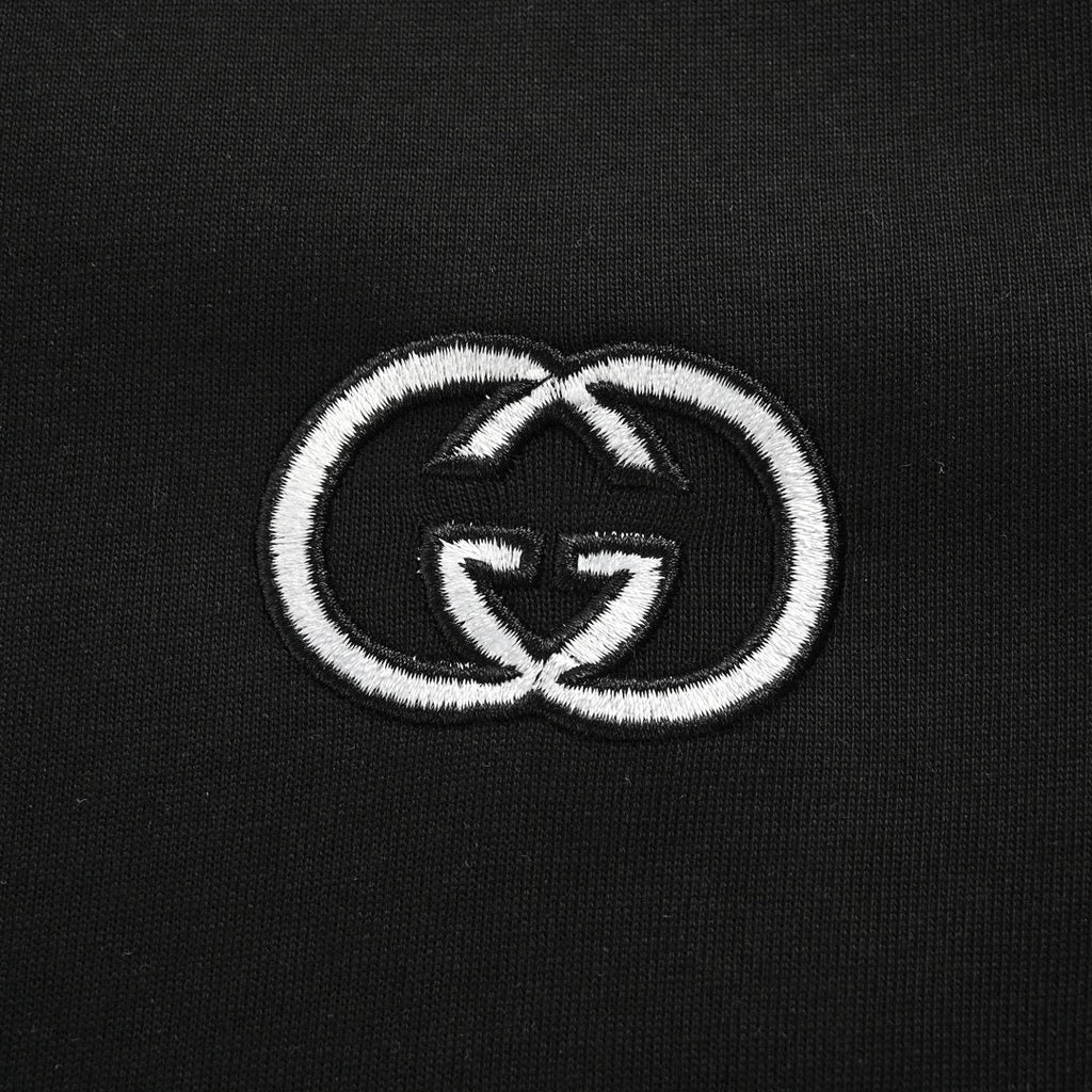 White ring double G embroidered short sleeves