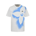 Inkjet four-leaf clover cross print short sleeves