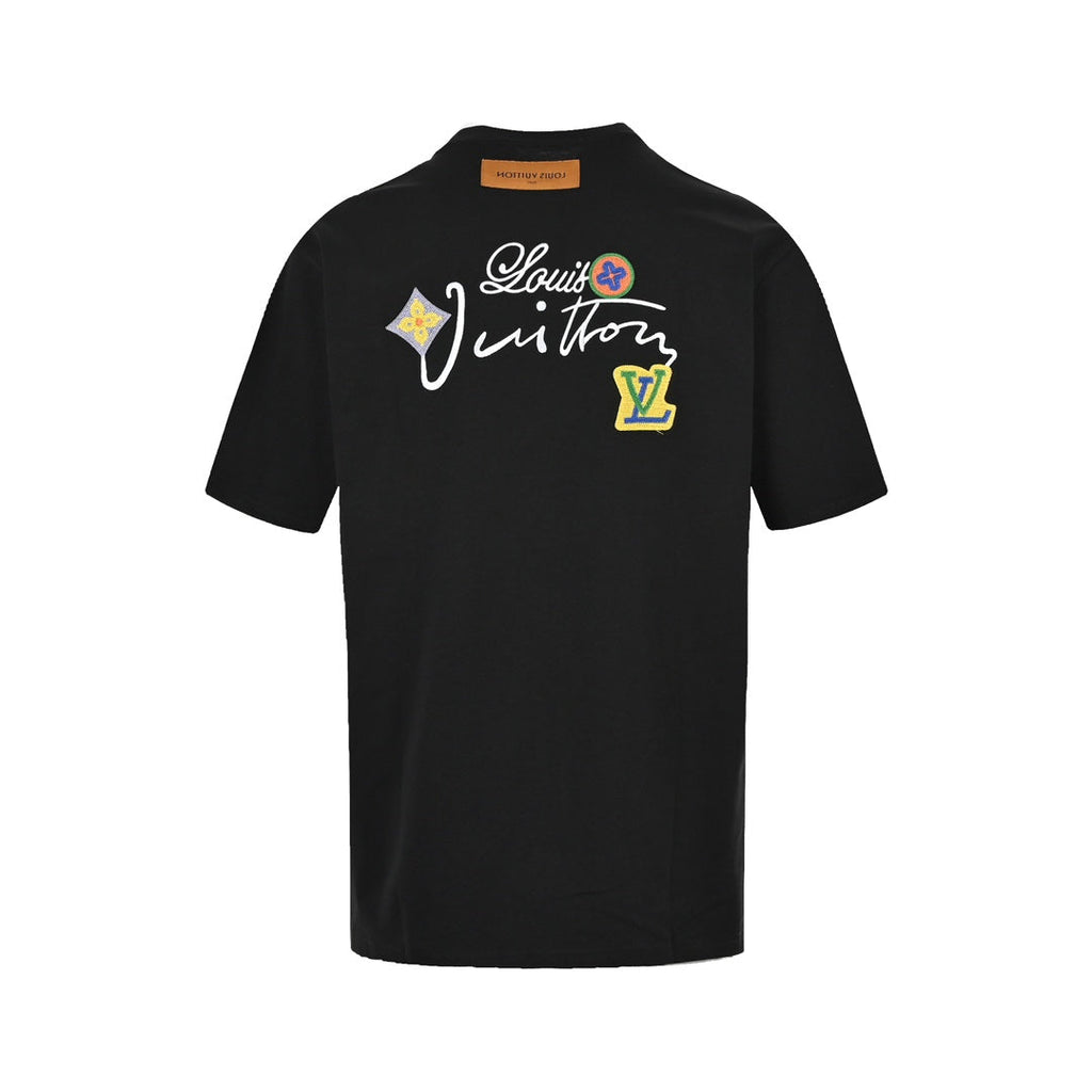 Embroidered Micro Seal Short Sleeves