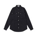 Full print jacquard denim shirt jacket