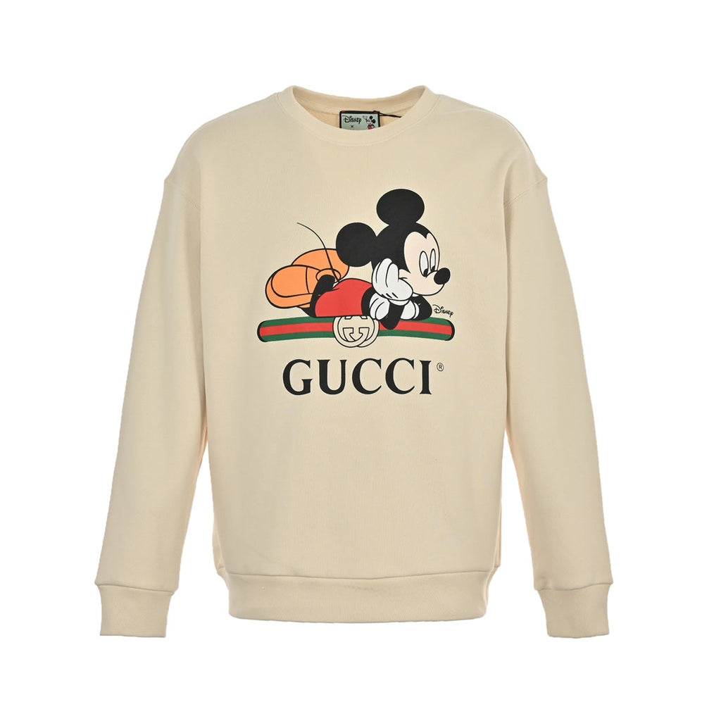 Mickey Mouse Print Crew Neck Sweatshirt