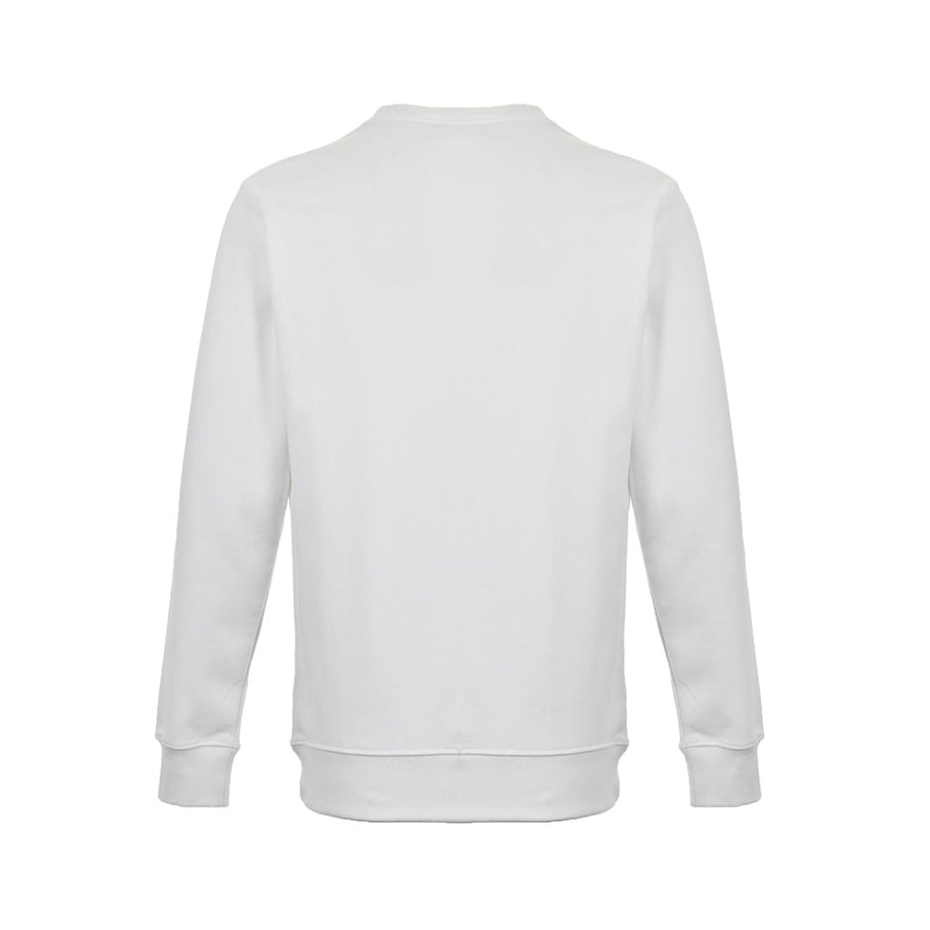 Joint style letter print crew neck sweatshirt