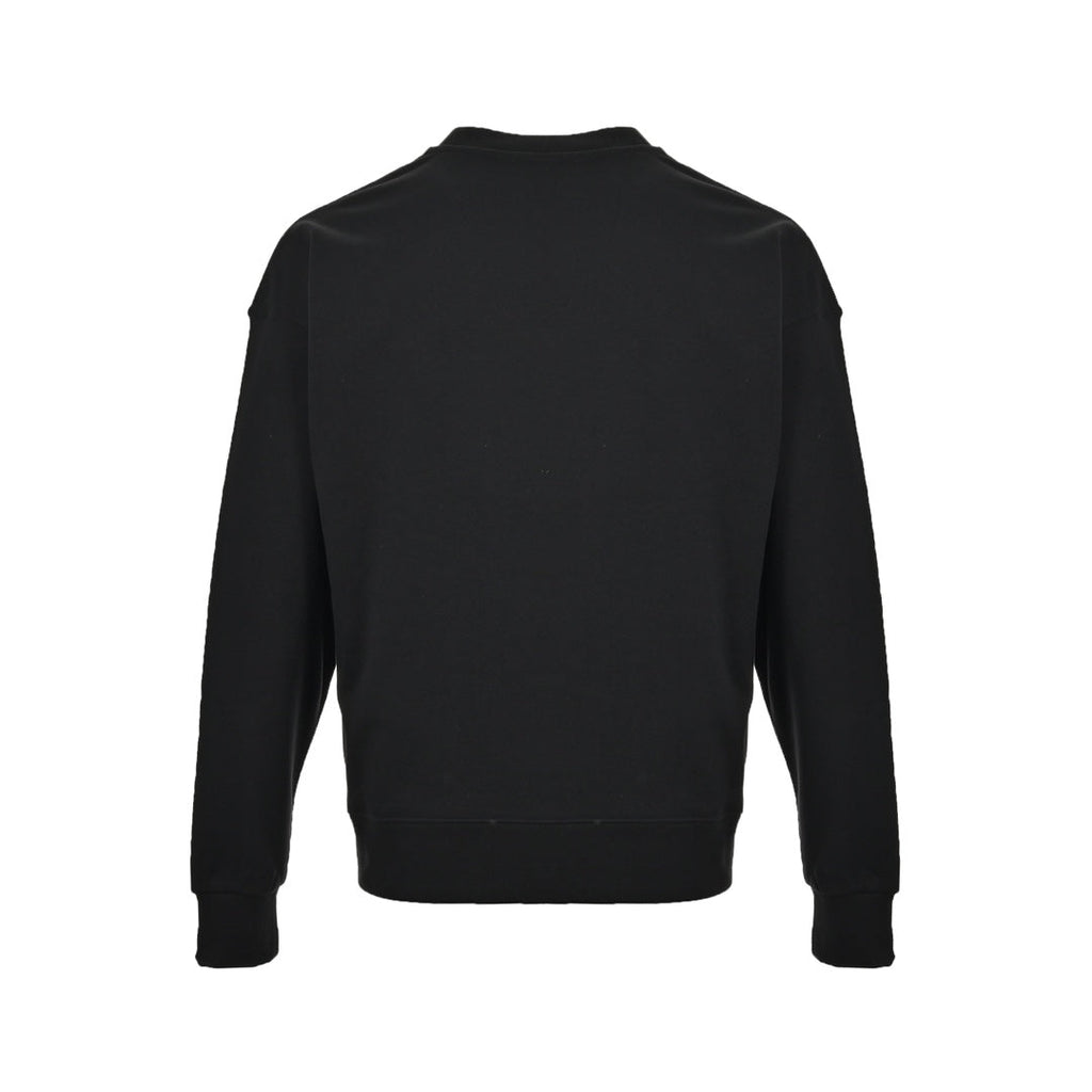 Joint style letter print crew neck sweatshirt